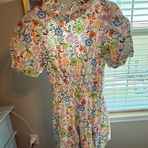 Floral Puff Sleeve Dress | Small